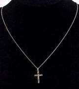 Cross Pendant Necklace In Sterling Silver