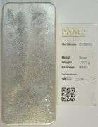 Superb Poured pure .999 fine 1 Kilo (1000 g) PAMP Silver Bar
