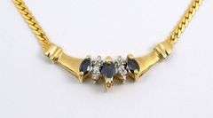 Sweet Marquise Sapphire Necklace