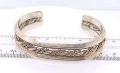 Vintage 925 Sterling Silver Cuff Bangle
