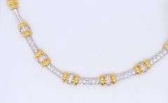 Roberto Coin 18kt White and Yellow Gold Diamond Chocker Necklace
