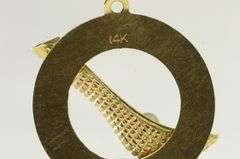 14K Yellow Gold Lacrosse Stick Vintage Pearl Ball Sport Charm/Pendant