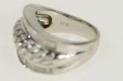 18K White Gold Ctw Diamond Encrusted Statement Band Ring