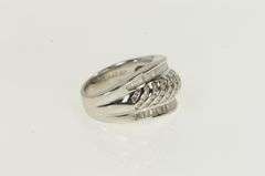 18K White Gold Ctw Diamond Encrusted Statement Band Ring