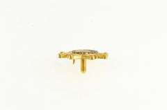 14K Yellow Gold R O C Monogram Ornate Vintage Lapel Pin/Brooch