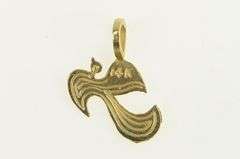 14K Yellow Gold Khaa Arabic Letter Monogram Name Initial Charm/Pendant