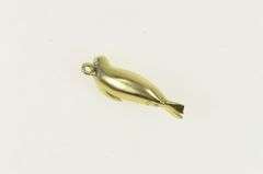 14K Yellow Gold 3D Walrus Manatee Seal Ocean Animal Charm/Pendant