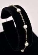 Pearl Bead Bracelet In Sterling Silver