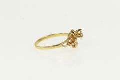 10K Yellow Gold Black Hills Leaf Diamond Vintage Statement Ring