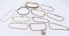 Group Lot of 11 Vintage 925 Sterling Silver Bracelets