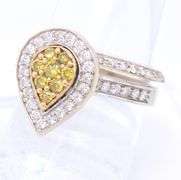 Incredible White Gold Fancy Yellow Diamond Wedding Set