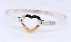 Tiffany & Co 2 Tone Heart Clasp Bracelet