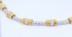 Roberto Coin 18kt White and Yellow Gold Diamond Chocker Necklace