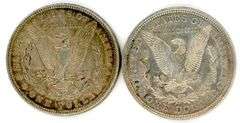 2 Different Morgan Silver Dollars: 1899 & 1921