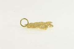 14K Yellow Gold Best Mom Rose Flower Mother's Day Charm/Pendant