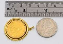 Bahamas Lighthouse Gold Coin Pendant