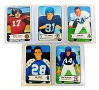 5 Bowman 1954 Football Cards