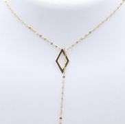 Gorgeous Yellow Gold Lana Petite Kite Tassle Necklace