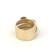 14K Yellow Gold 0.54 Ctw Diamond Layered Statement Band Ring