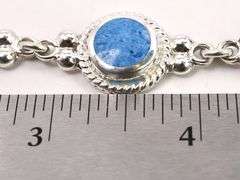 Blue Gemstone Bracelet In Sterling Silver