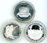 Three Different Proof Silver Rounds