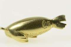 14K Yellow Gold 3D Walrus Manatee Seal Ocean Animal Charm/Pendant