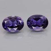 Excellent 2.12ct blue violet hue Iolite pair