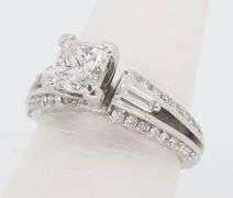 Custom 1.43CTW Princess Cut Diamond Engagement Ring