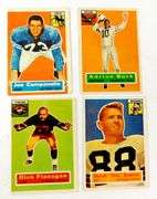 4 Topps 1956 Football Cards