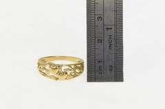14K Yellow Gold Ornate Heart Design Love Vine Statement Ring