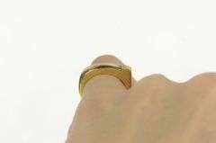 18K Yellow Gold Two Tone Diamond Squared Wedding Band Ring