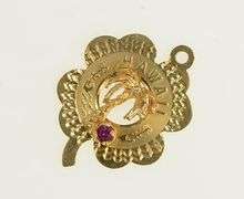 14K Yellow Gold Hawaii Palm Tree Tropical Souvenir Charm/Pendant