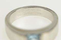 18K Yellow Gold Cartier Aquamarine Tank Designer Statement Ring