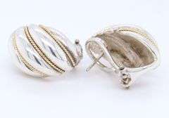Tiffany & Co 2 Tone Shrimp Earrings