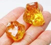Stunning 68ct uncut golden Citrine pair