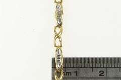 10K Yellow Gold Diamond Inset Vintage Statement Tennis Bracelet