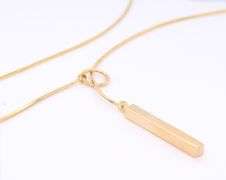 Handsome Yellow Gold Lariat Necklace