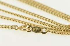 14K Yellow Gold 1.6mm Cable Chain Vintage Classic Chain Necklace