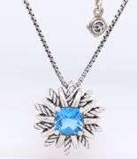 David Yurman Blue Topaz Starburst Necklace