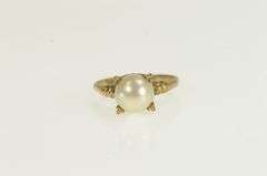 14K Yellow Gold 7.8mm Vintage Pearl Classic Statement Ring