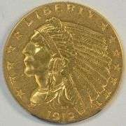 Beautiful better date 1912 US $2.50 Indian Gold Piece