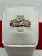 CERTIFIED BRAND NEW 14K GOLD AND DIAMOND MENS BAND