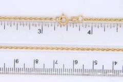 Wonderful Yellow Gold Wheat Chain Necklace