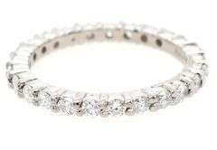 0.75ctw Diamond Eternity Wedding Band Ring in Platinum