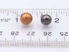 Group Lot of 925 Sterling Silver Multi Color Pearl Stud Earrings