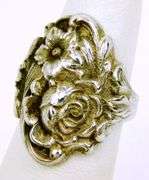 S. Kirk & Son Sterling Floral Repousse Ring, Size 4.5