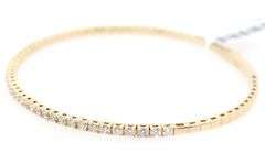 New 0.95ctw Diamond Flexible Bangle Bracelet in 14K