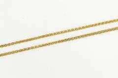 18K Yellow Gold 1.7mm Wheat Link Palma Woven Chain Necklace