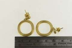 18K Yellow Gold Marco Bicego Jaipur Circle Dangle Designer Earrings