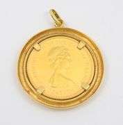 Bahamas Lighthouse Gold Coin Pendant